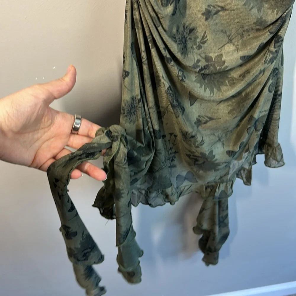 Hot Topic Thorn & Fable Mini Mesh Ruffle Butterfly Dress Size L Juniors - Picture 11 of 12